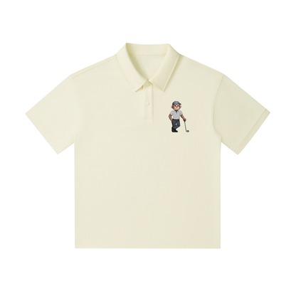 Drop Shoulder Short-Sleeve Polo